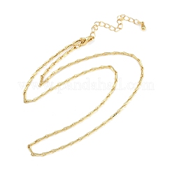 2MM Brass Link Chain Necklaces&nbsp;NJEW-L356-01G