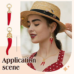 8Pcs 2 Styles Brass Enamel Pendants&nbsp;KK-PH0012-72