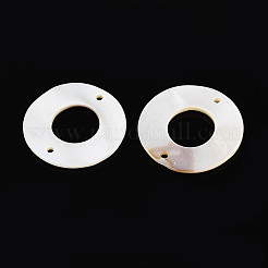Natural Freshwater Shell Connector Charms&nbsp;SHEL-T020-20