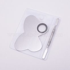 Stainless Steel Color Palette and Double Head Spoon Palette Spatulas Stick Rod&nbsp;MRMJ-WH0062-42P