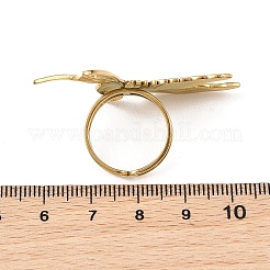 304 Stainless Steel Cuff Open Rings for Women&nbsp;RJEW-F212-03G