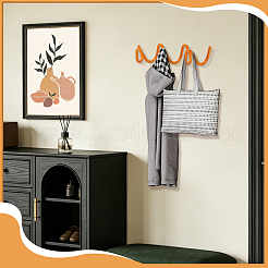 Wave Shaped Iron Wall Mount Coat Rack&nbsp;AJEW-WH0481-787