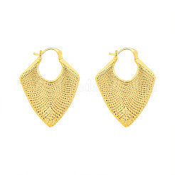 Textured Brass Hoop Earrings for Women&nbsp;FS-WGF2C06-01