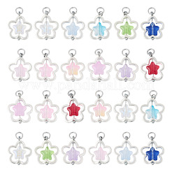 50Pcs Alloy & Glass Pendants&nbsp;PALLOY-TAC0239