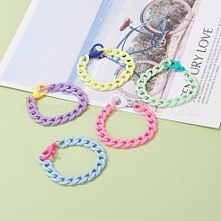 Opaque Acrylic Curb Chain Bracelets&nbsp;BJEW-JB06597