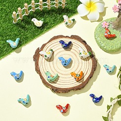 15Pcs Handmade Printed Porcelain Beads&nbsp;PORC-YW0001-44