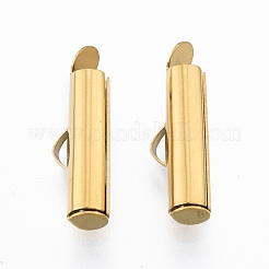 304 Stainless Steel Slide On End Clasp Tubes&nbsp;STAS-S115-01E-G