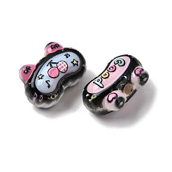 Embossed Opaque Acrylic Beads&nbsp;OACR-Z039-08