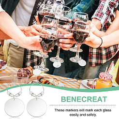 24Pcs Mirror Surface Acrylic Wine Glass Charms&nbsp;AJEW-BC00009