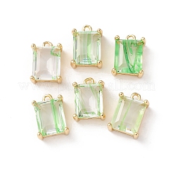 Brass Glass Charms&nbsp;KK-Z141-12G