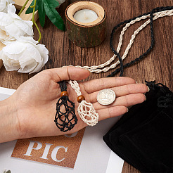 6Pcs Adjustable Braided Waxed Cord Macrame Pouch Necklace Making&nbsp;FIND-YS0001-10