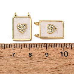 Brass Micro Pave Cubic Zirconia Pendants&nbsp;KK-D390-27G-04