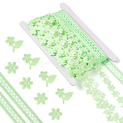 15Yards 3 Styles Polyester Hollow Leaf Ribbons&nbsp;OCOR-TA0002-79A
