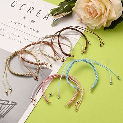 Adjustable Braided Polyester Cord Bracelet Making&nbsp;AJEW-JB00760