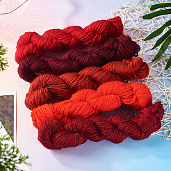 5 Skeins 5 Colors Red Color Theme Acrylic Fiber Yarn&nbsp;OCOR-TA0003-19A