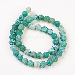 Natural Weathered Agate Beads Strands&nbsp;G-G589-8mm-08