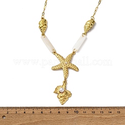 Starfish 304 Stainless Steel Pendant Necklaces&nbsp;NJEW-L465-01G