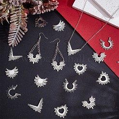 30Pcs 5 Styles Anti-Tarnish 201 Stainless Steel Pendants&nbsp;STAS-UN0062-07P