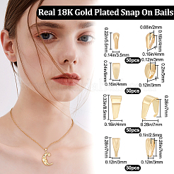 200Pcs 4 Styles Brass & 201 Stainless Steel Snap on Bails&nbsp;KK-BBC0008-11
