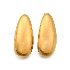 Ion Plating(IP) 304 Stainless Steel Teardrop Stud Earrings for Women&nbsp;EJEW-K244-10G