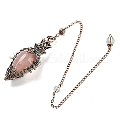 Natural Rose Quartz Dowsing Pendulum Big Pendants&nbsp;G-H293-01R-09