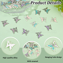 32Pcs 8 Colors Alloy Enamel Pendants&nbsp;FIND-SC0023-07