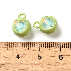 Spray Paint Alloy Rhinestone Pendants&nbsp;PALLOY-S186-11H