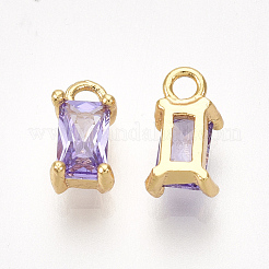 Brass Cubic Zirconia Charms&nbsp;KK-S350-367C