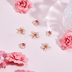 6Pcs 2 Styles Brass Enamel Charms&nbsp;KK-BBC0028-32