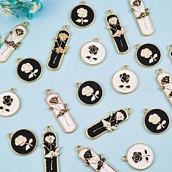 40Pcs 4 Style Alloy Enamel Pendants&nbsp;JX132A