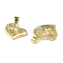 Mother's Day Brass Micro Pave Cubic Zirconia Pendants&nbsp;KK-M324-02A-G