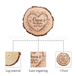 Carved Wood Round Sheets&nbsp;AJEW-WH0362-005