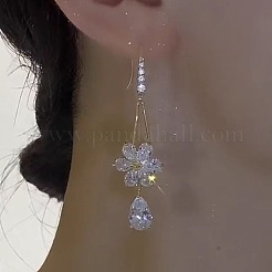 Zinc Alloy Crystal Rhinestone Dangle Earrings&nbsp;FS-WGC114E-01