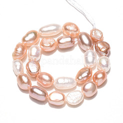 Natural Cultured Freshwater Pearl Beads Strands&nbsp;PEAR-N014-05N-01
