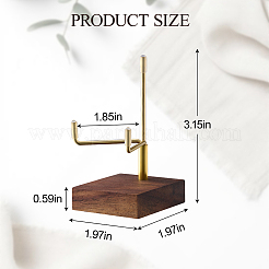 Iron Mineral Display Holder with Square Wood Bases&nbsp;ODIS-WH0331-79
