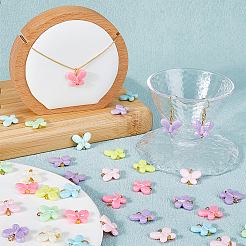 200Pcs Opaque Acrylic Pendants&nbsp;FIND-DC0001-74