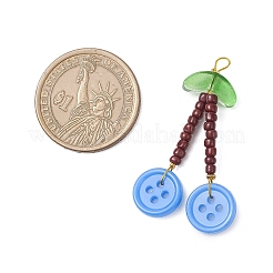 4Pcs Acrylic Sewing Buttons Pendants&nbsp;PALLOY-JF04201