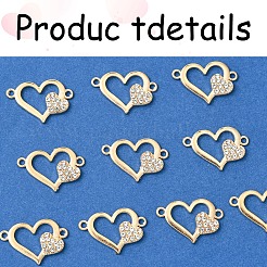 10Pcs Alloy Crystal Rhinestone Links/Connectors&nbsp;ALRI-FS0001-03G