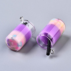 Epoxy Resin and Polymer Clay Pendant&nbsp;GLAA-S181-15C