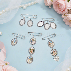 5Pcs Iron Brooches&nbsp;JEWB-UN00012