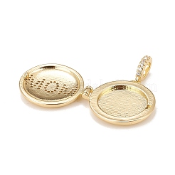 Mother's Day Brass Micro Pave Cubic Zirconia Locket Pendants&nbsp;LS-KK-A161-45G