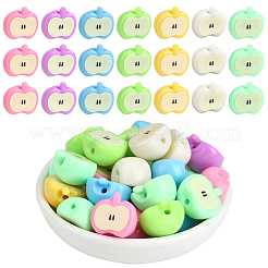 35Pcs Printed Opaque Acrylic Beads&nbsp;RESI-PA0001-51