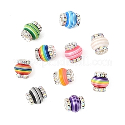 20Pcs Lantern-Shaped Striped Pattern Resin Rhinestone Beads&nbsp;KK-YW0003-92