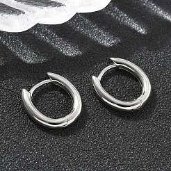 Oval Brass Hoop Earrings&nbsp;EJEW-D320-09P