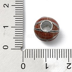 Basketball Alloy Enamel Beads&nbsp;FIND-G113-05AS