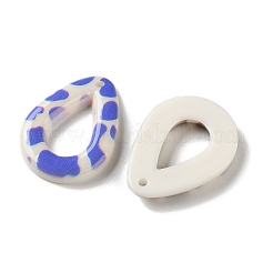 Printed Opaque Resin Pendants&nbsp;RESI-F065-02B