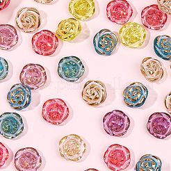 180Pcs 6 Colors Transparent Acrylic Buttons&nbsp;DIY-CY0002-02