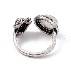 Fox Natural Rainbow Moonstone Cuff Rings&nbsp;KK-A173-06AS-02