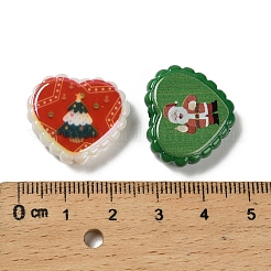 Christmas Printed Opaque Acrylic Beads&nbsp;OACR-D316-02A