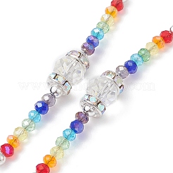 Glass Beaded Rosary Bead Necklaces&nbsp;NJEW-JN04326